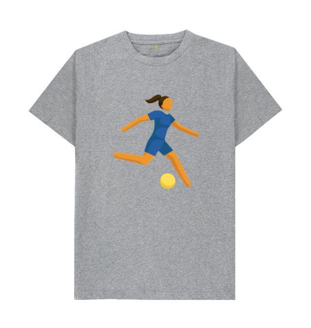 Woman Playing Football Flat T-Shirt